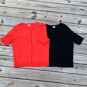 Merona Short-Sleeved Cardigans TWO